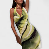 Klasické Tie-Dye Gradient Maxi Šaty