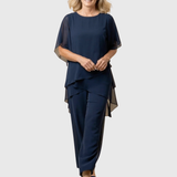 Linda | Sada s volnými palazzo kalhotami