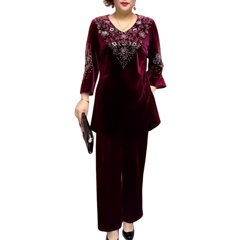 Elvire | Elegantní dvoudílný sametový set