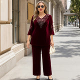 Elvire | Elegantní dvoudílný sametový set