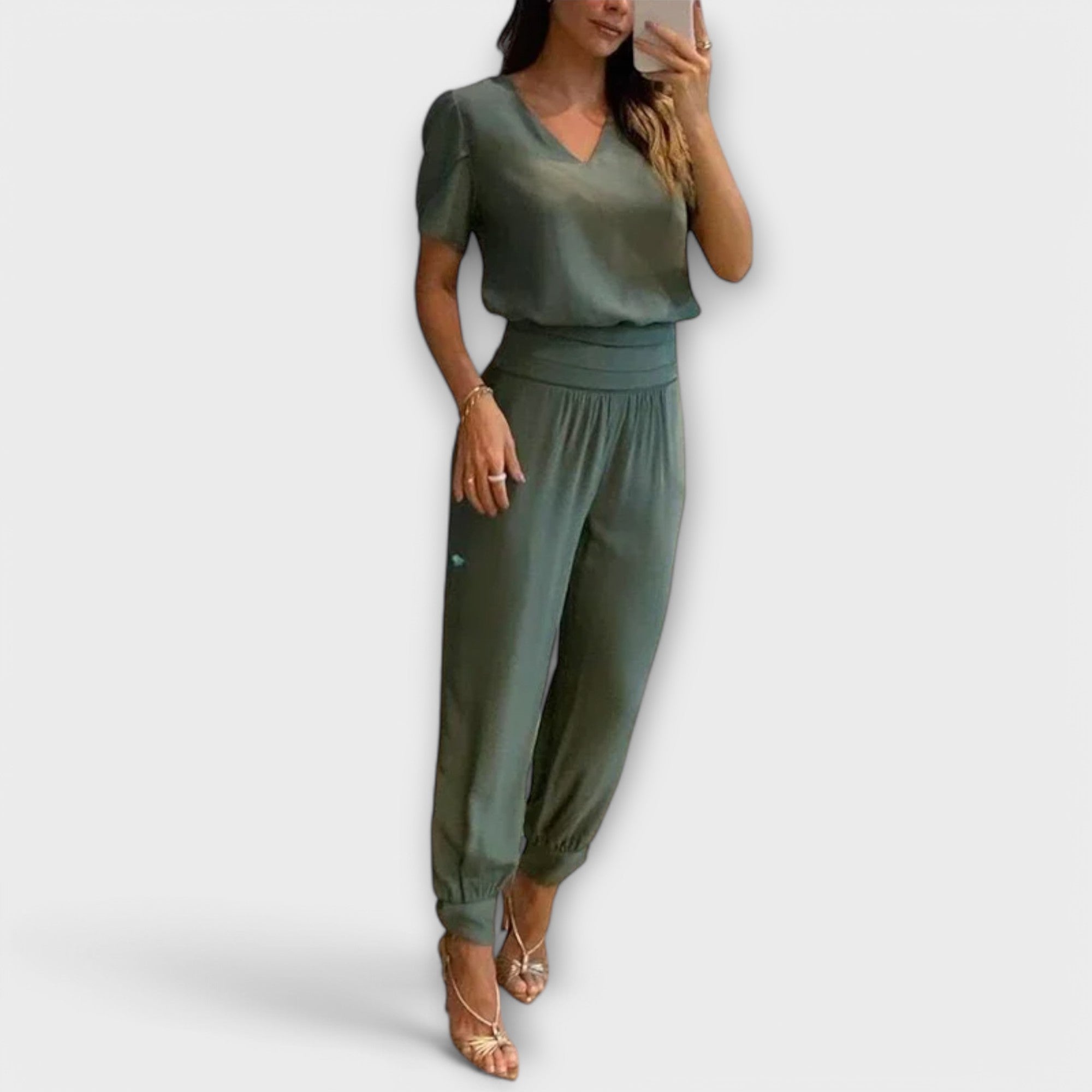 Irmelin – Elegantní set s topem a kalhotami