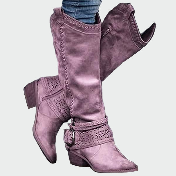 Retro kožené cowboyské boty